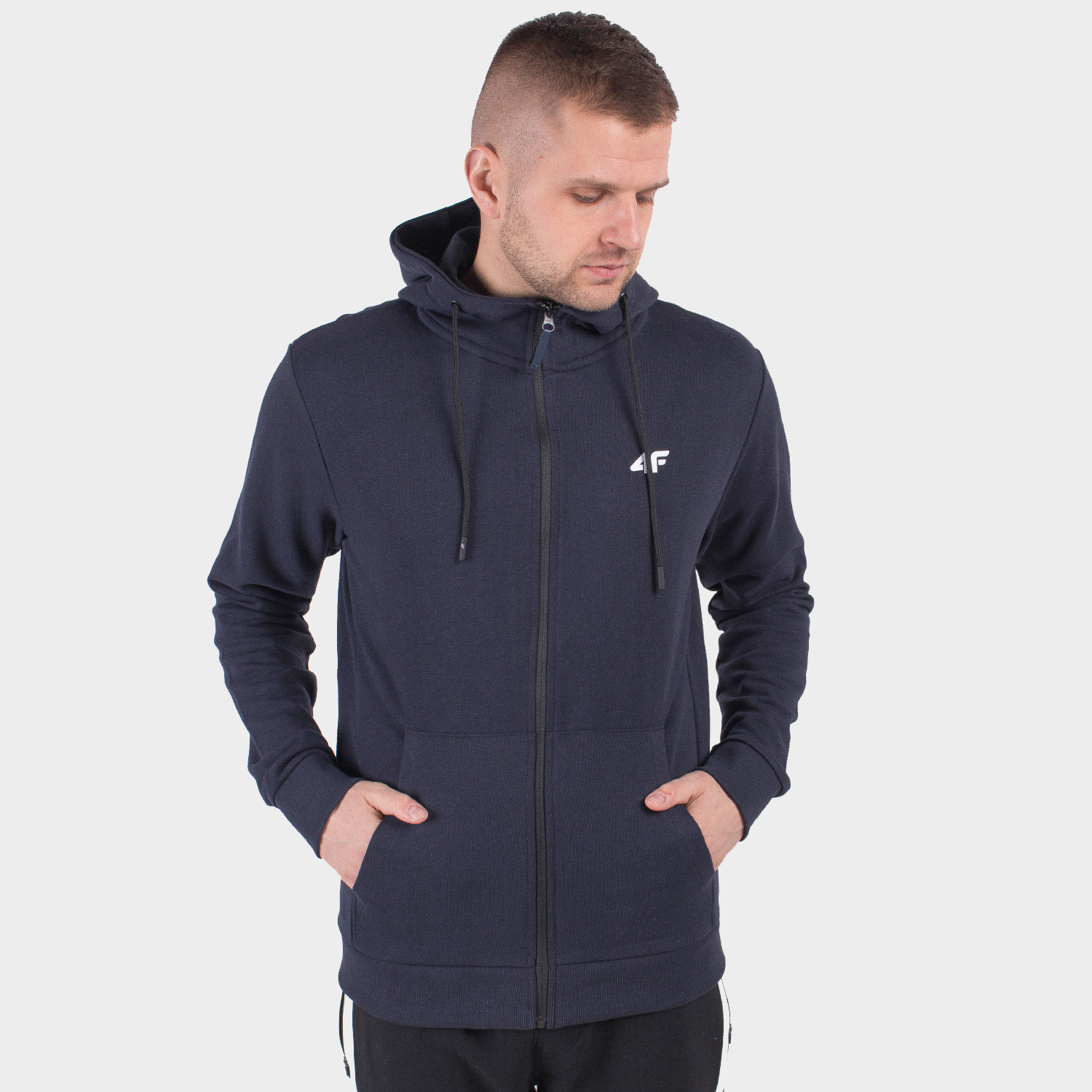 Bluza męska z kapturem rozpinana 4F NOSH4-BLM004-31S
