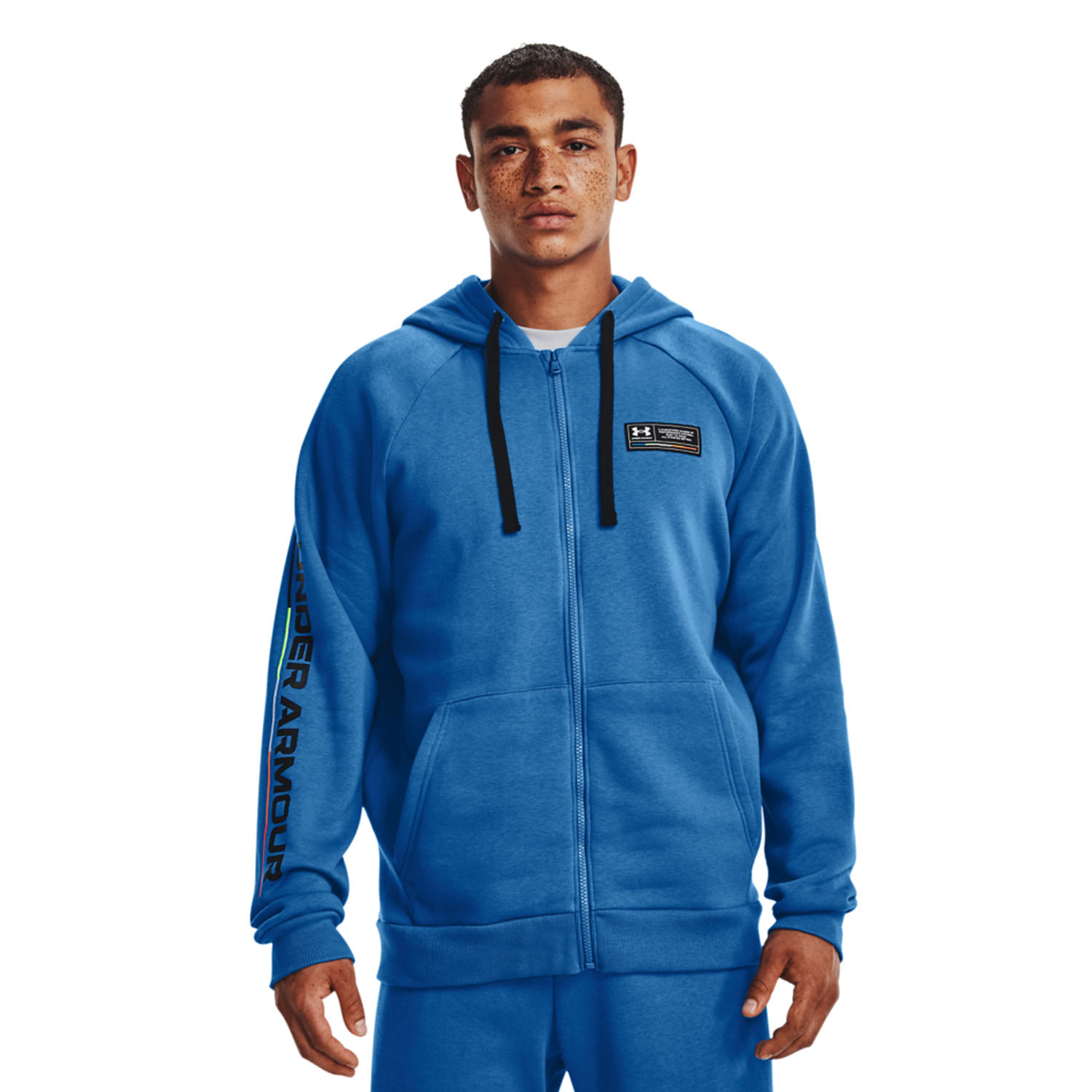 Bluza męska z kapturem rozpinana Under Armour Rival Fleece 1370344-474
