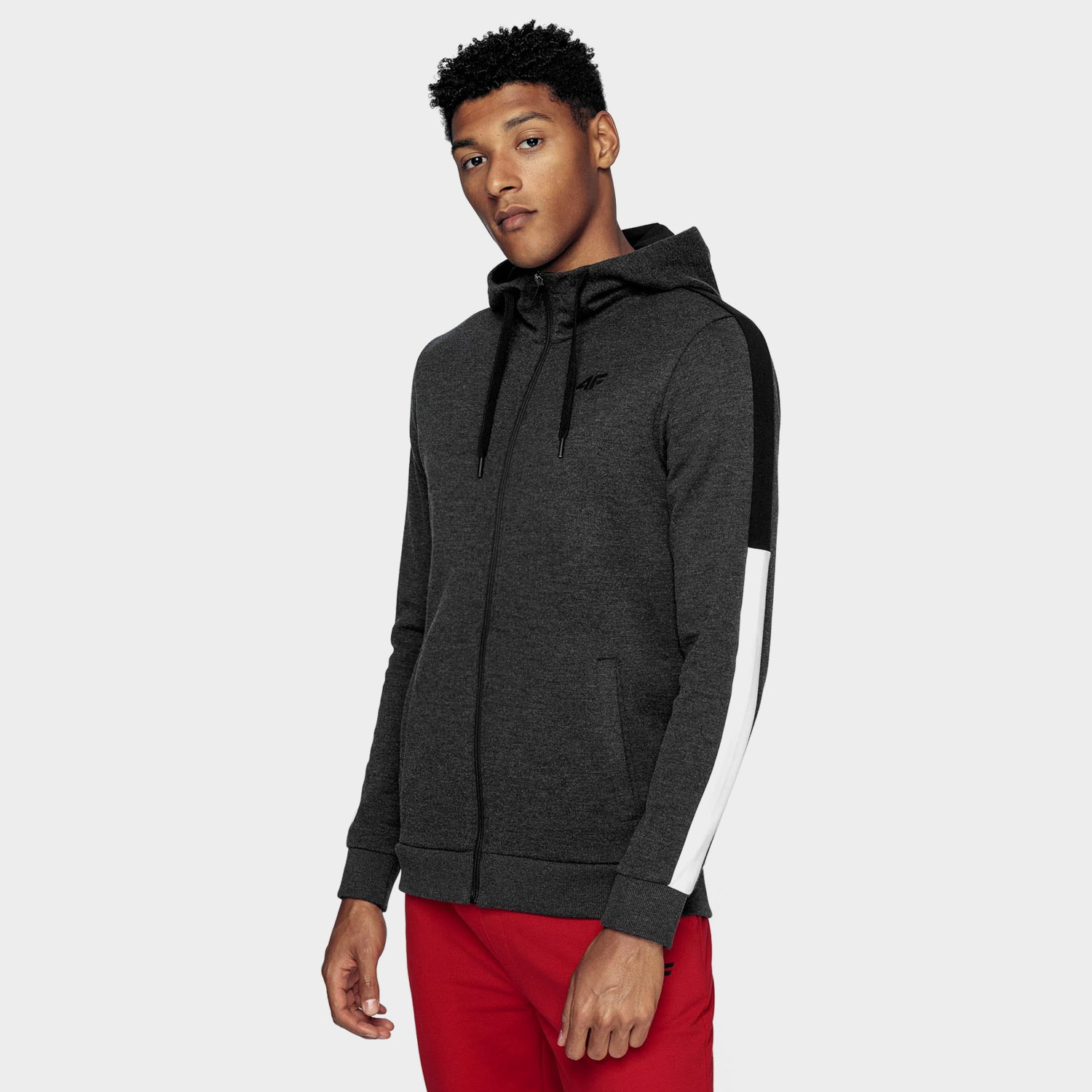 Bluza męska z kapturem rozpinana 4F H4Z20-BLM018-23M