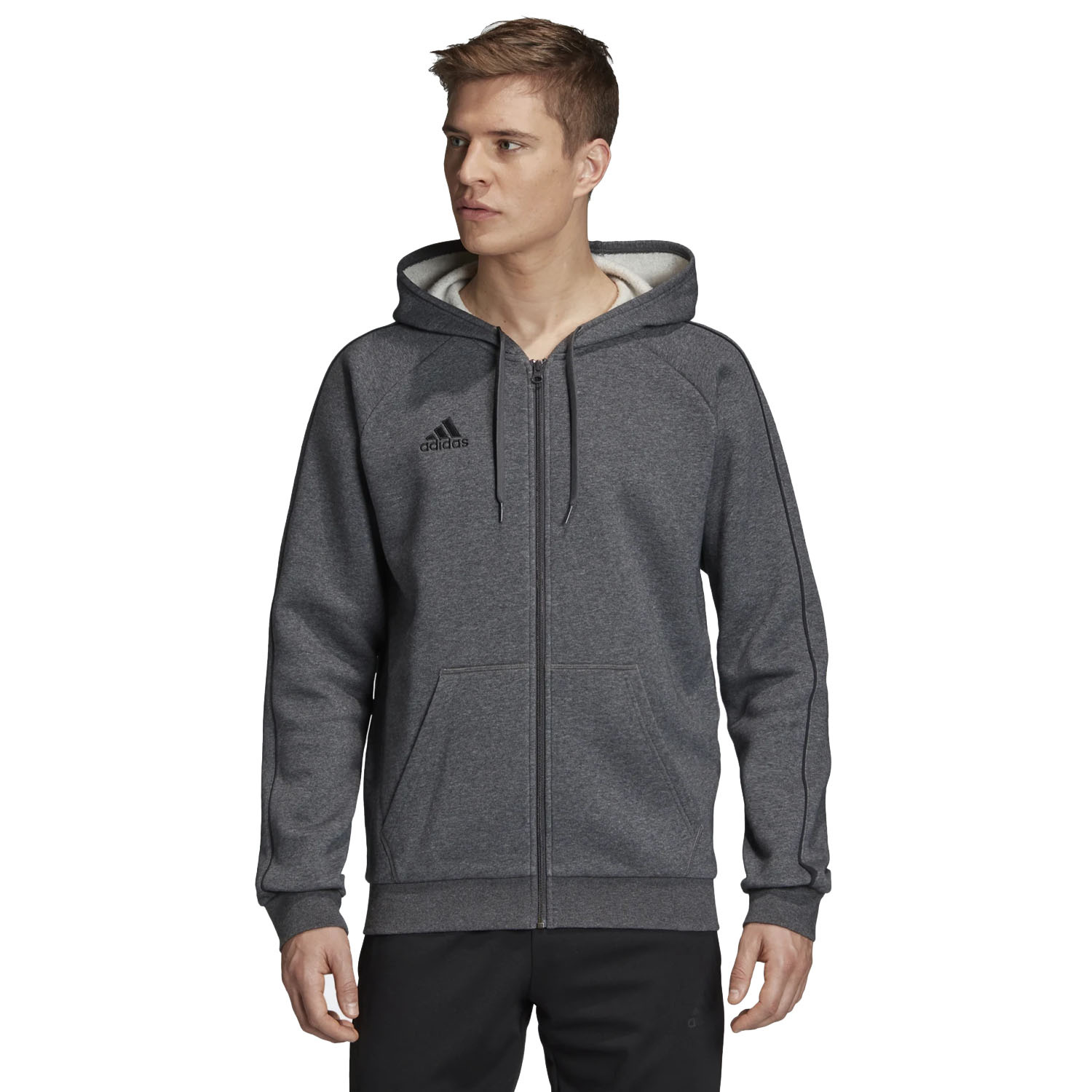 Bluza męska z kapturem rozpinana adidas CORE18 FT8070