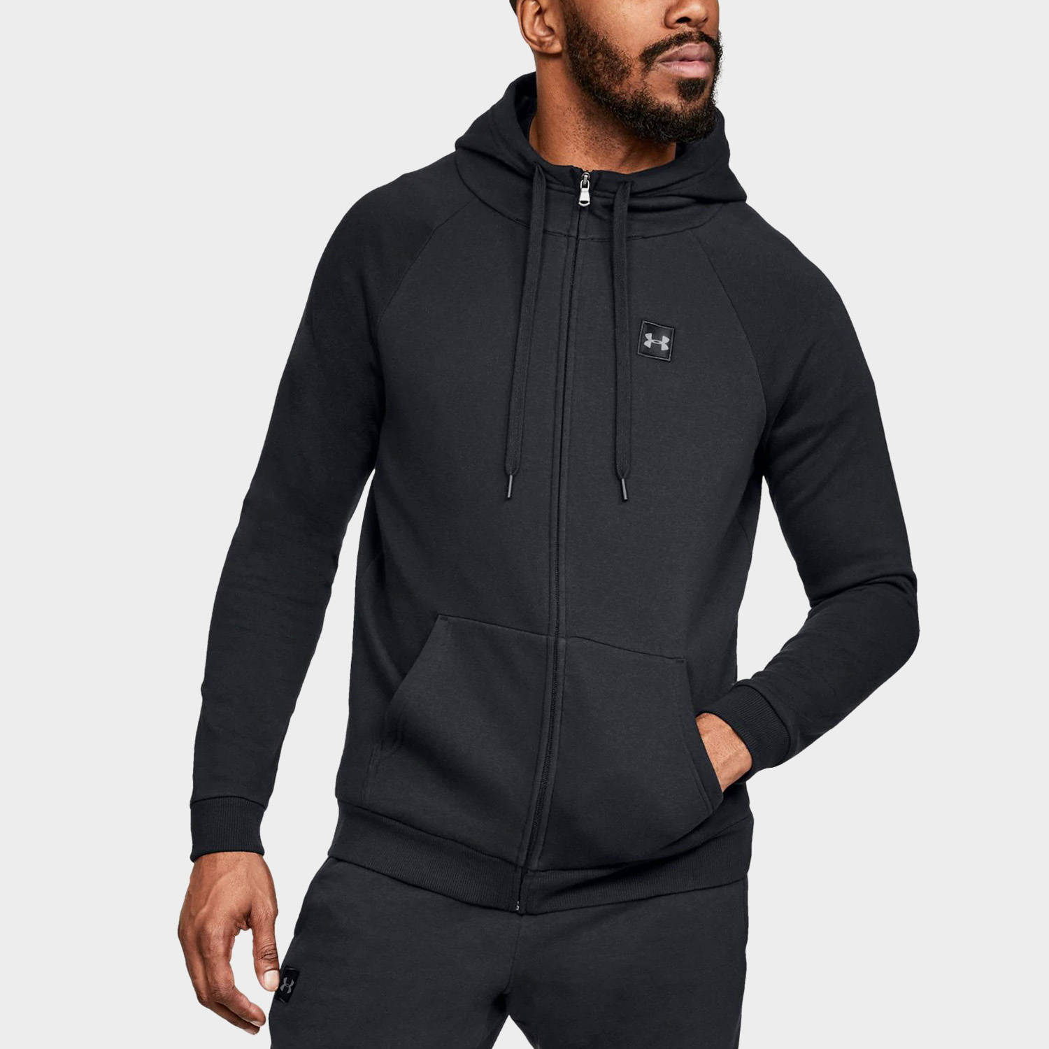 Bluza męska z kapturem rozpinana Under Armour RIVAL HOODIE 1320737-001