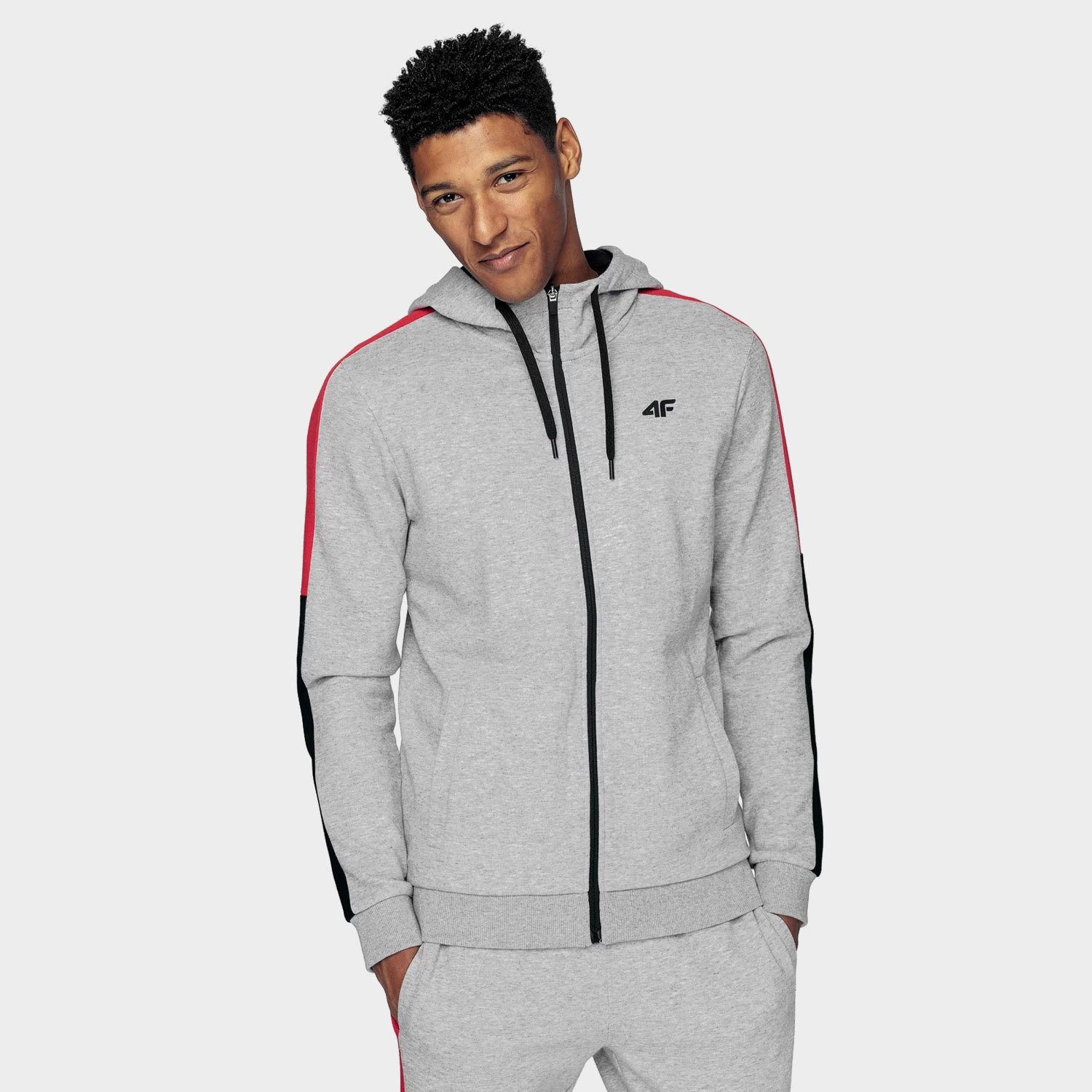 Bluza męska z kapturem rozpinana 4F H4Z20-BLM018-27M