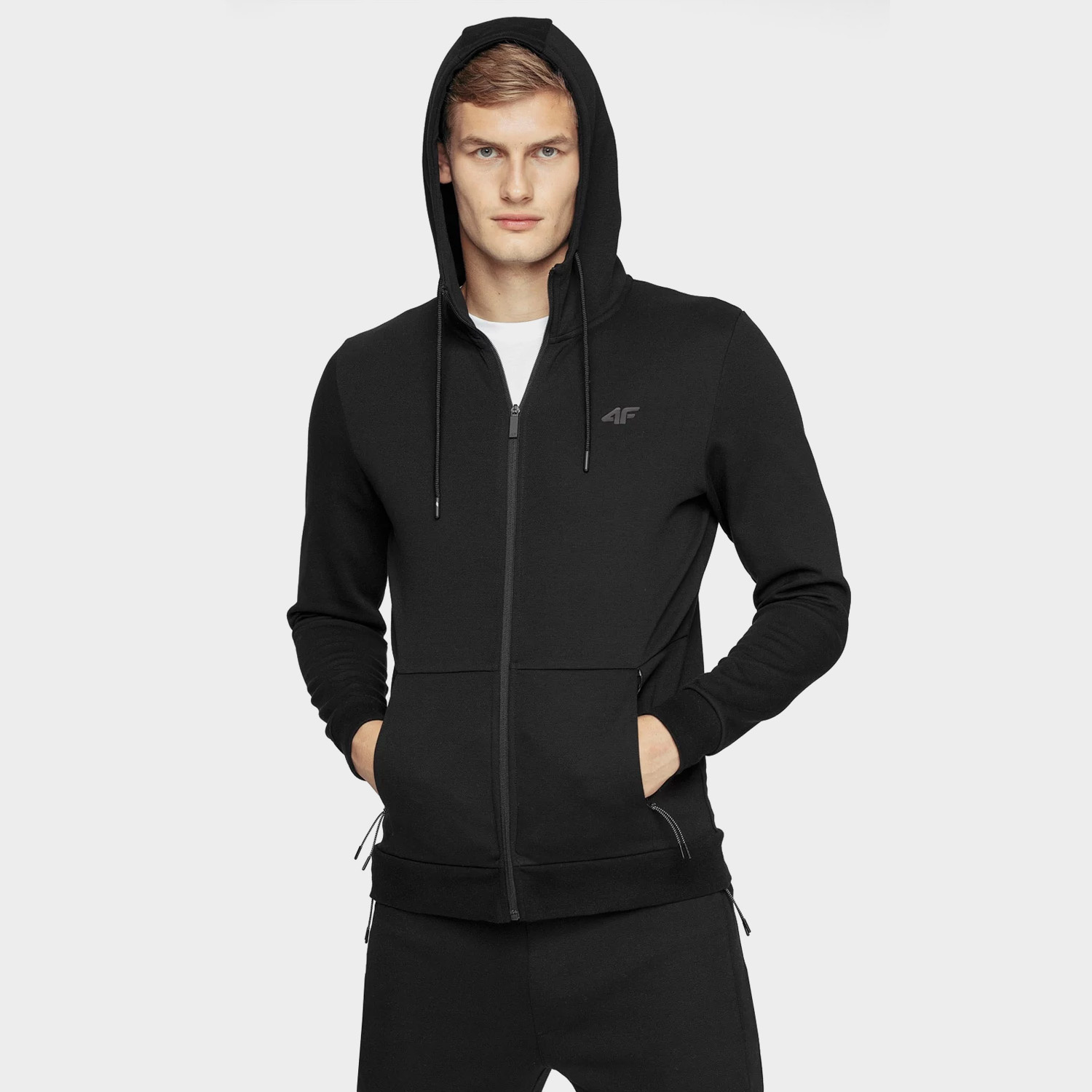 Bluza męska z kapturem rozpinana 4F H4Z20-BLM024-20S