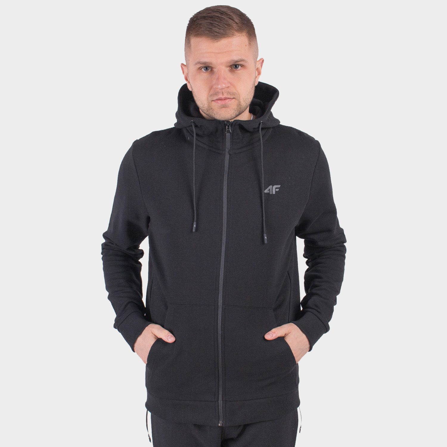 Bluza męska z kapturem rozpinana 4F NOSH4-BLM004-20S