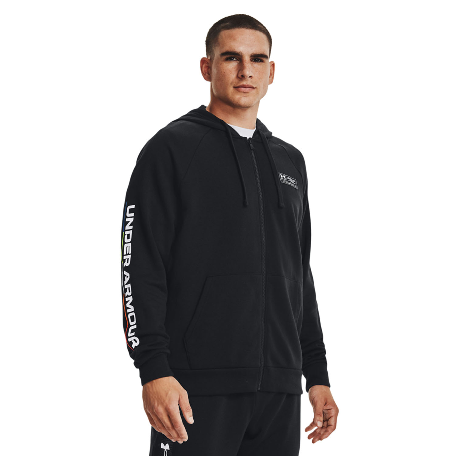 Bluza męska z kapturem rozpinana Under Armour Rival Fleece 1370344-001