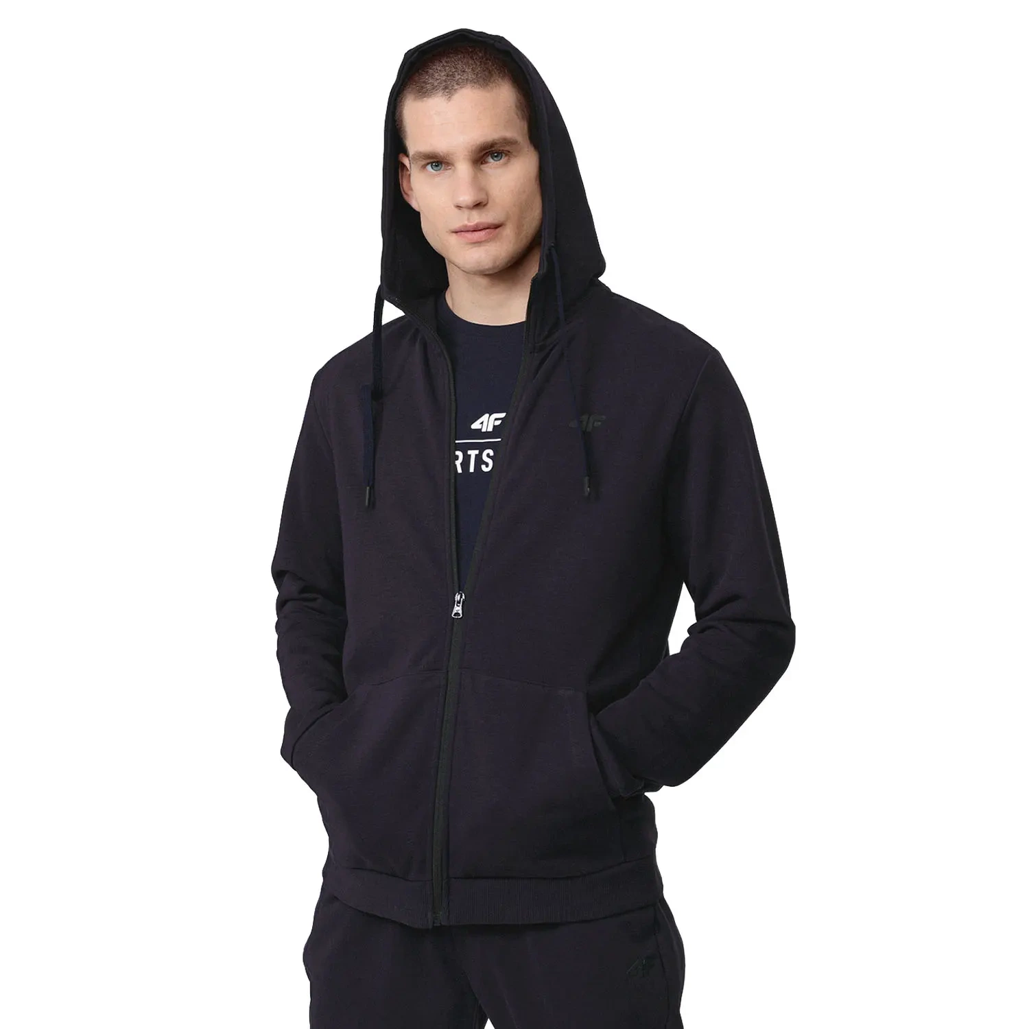 Bluza męska z kapturem rozpinana 4F H4Z22-BLM353-30S