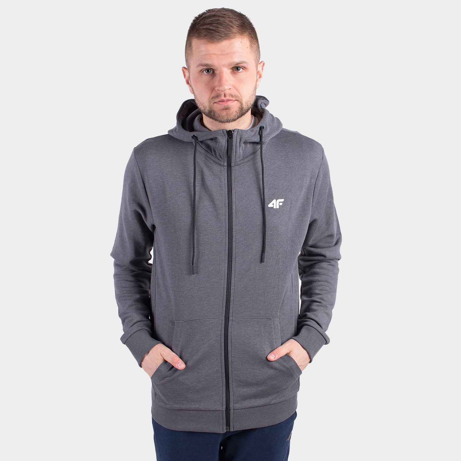 Bluza męska z kapturem rozpinana 4F NOSH4-BLM004-24M