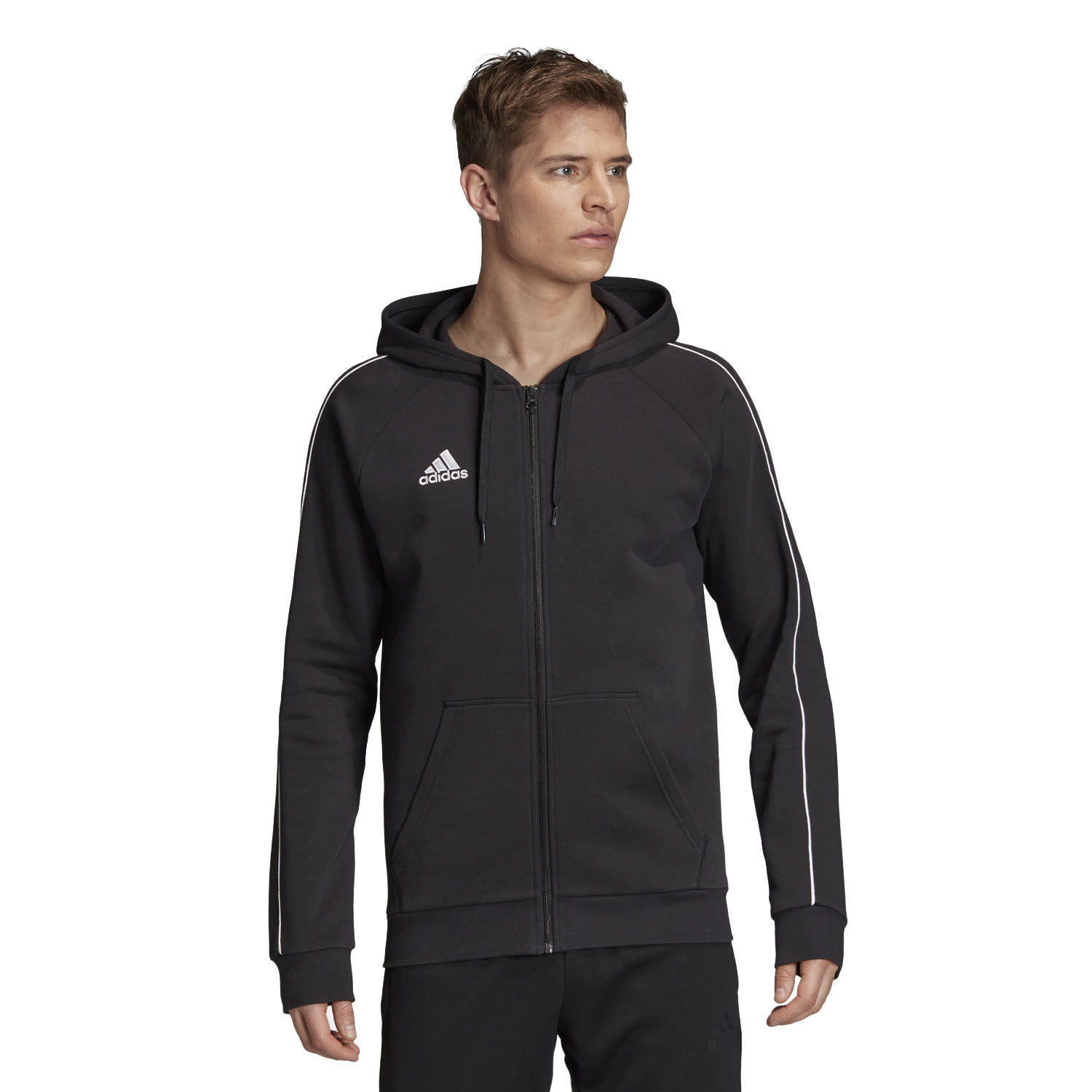 Bluza męska z kapturem rozpinana adidas CORE18 FT8068