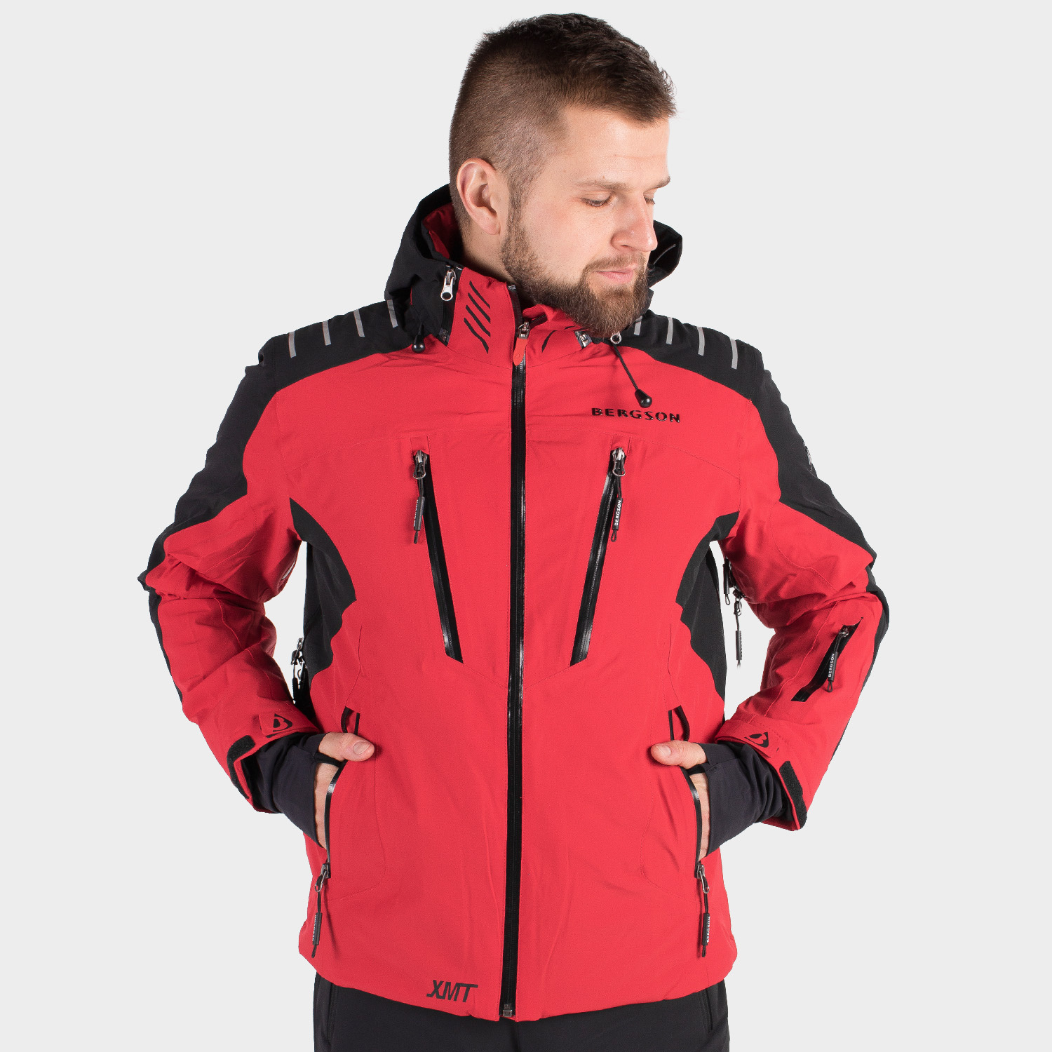 Kurtka męska BERGSON RACE-X RED BRG00036