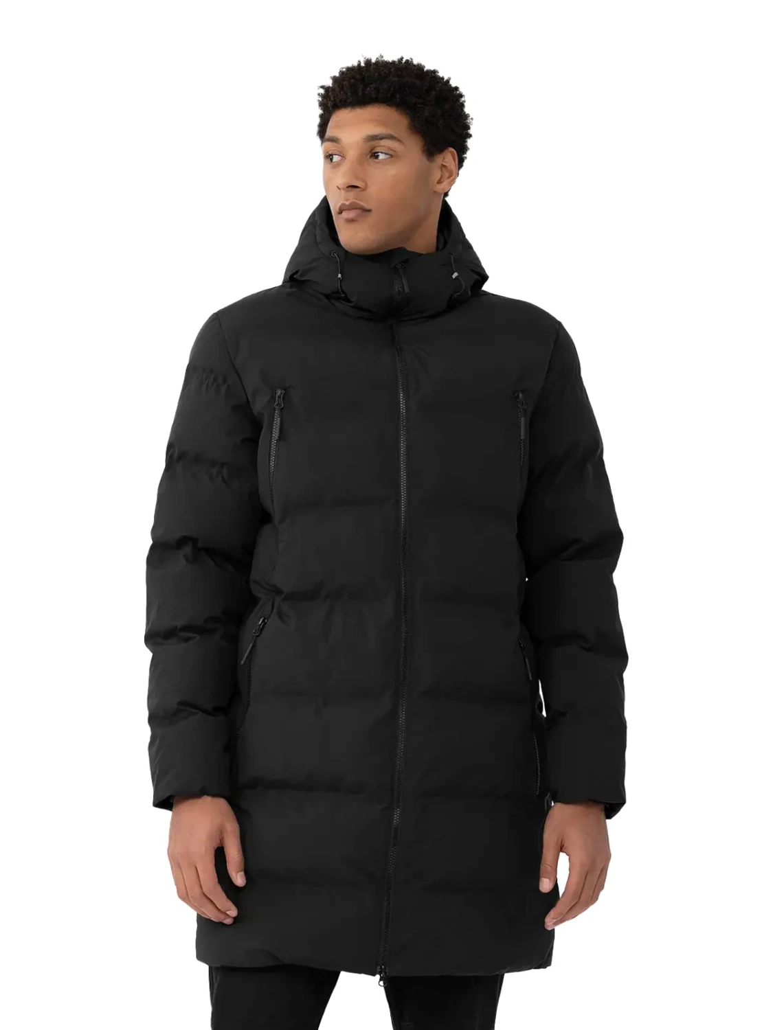 Kurtka męska zimowa puchowa długa 4F 4FAW23TDJAM246-20S
