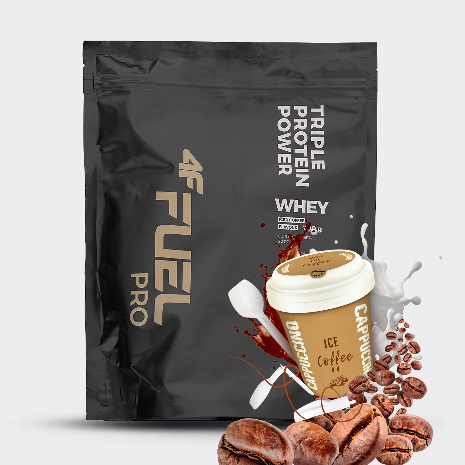 Białko Serwatkowe 4F FUEL-WHEY002 - kawa mrożona - 700g
