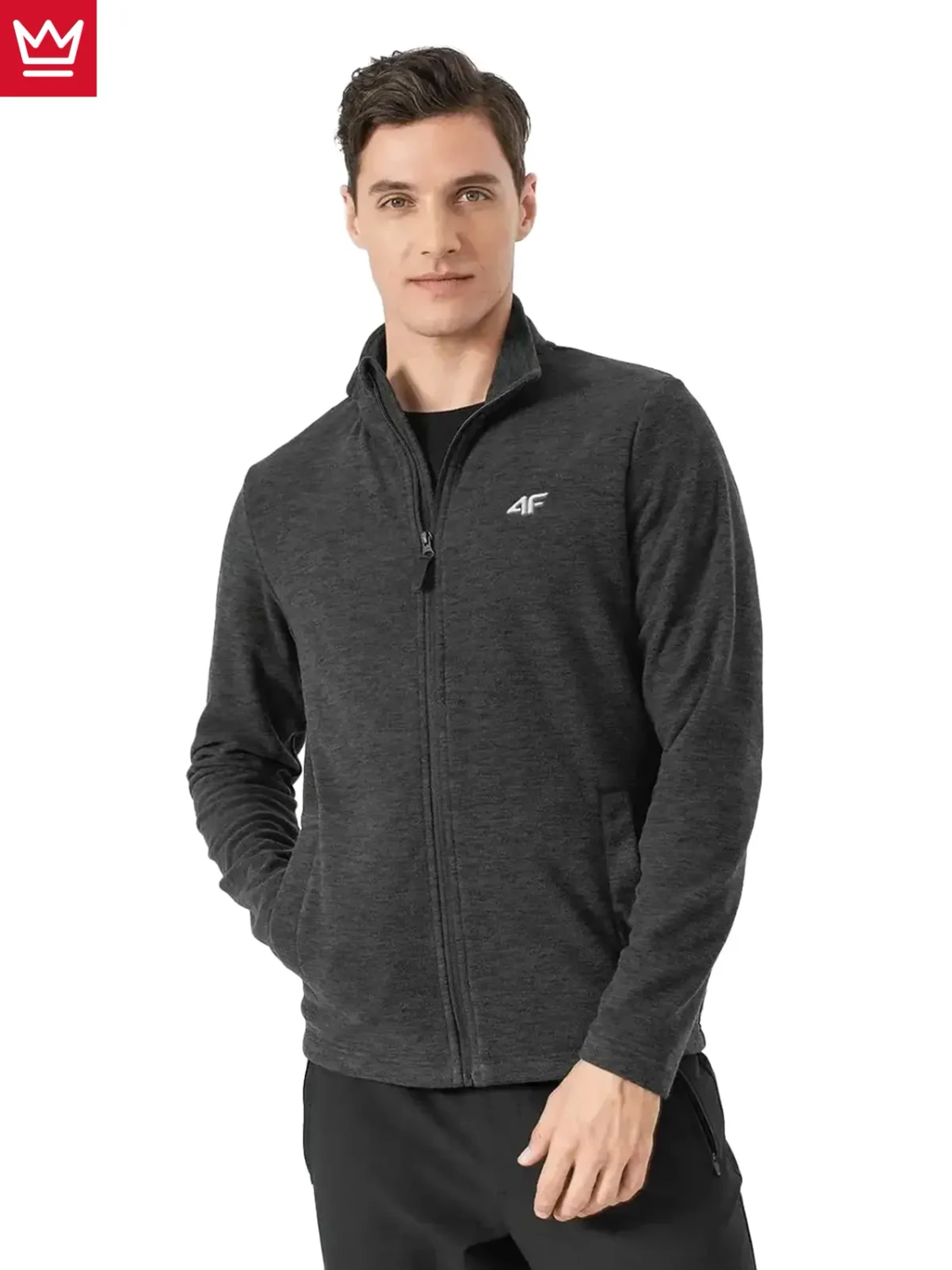 Bluza męska rozpinana polarowa 4F 4FAW22TFLEM063-21M