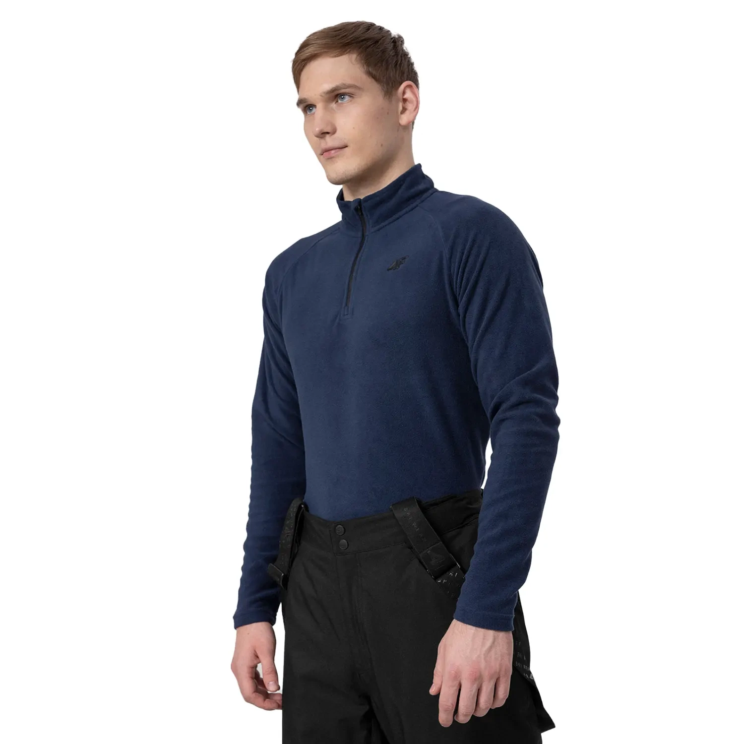 Bluza męska z kapturem rozpinana polarowa 4F H4Z22-BIMP010-30S