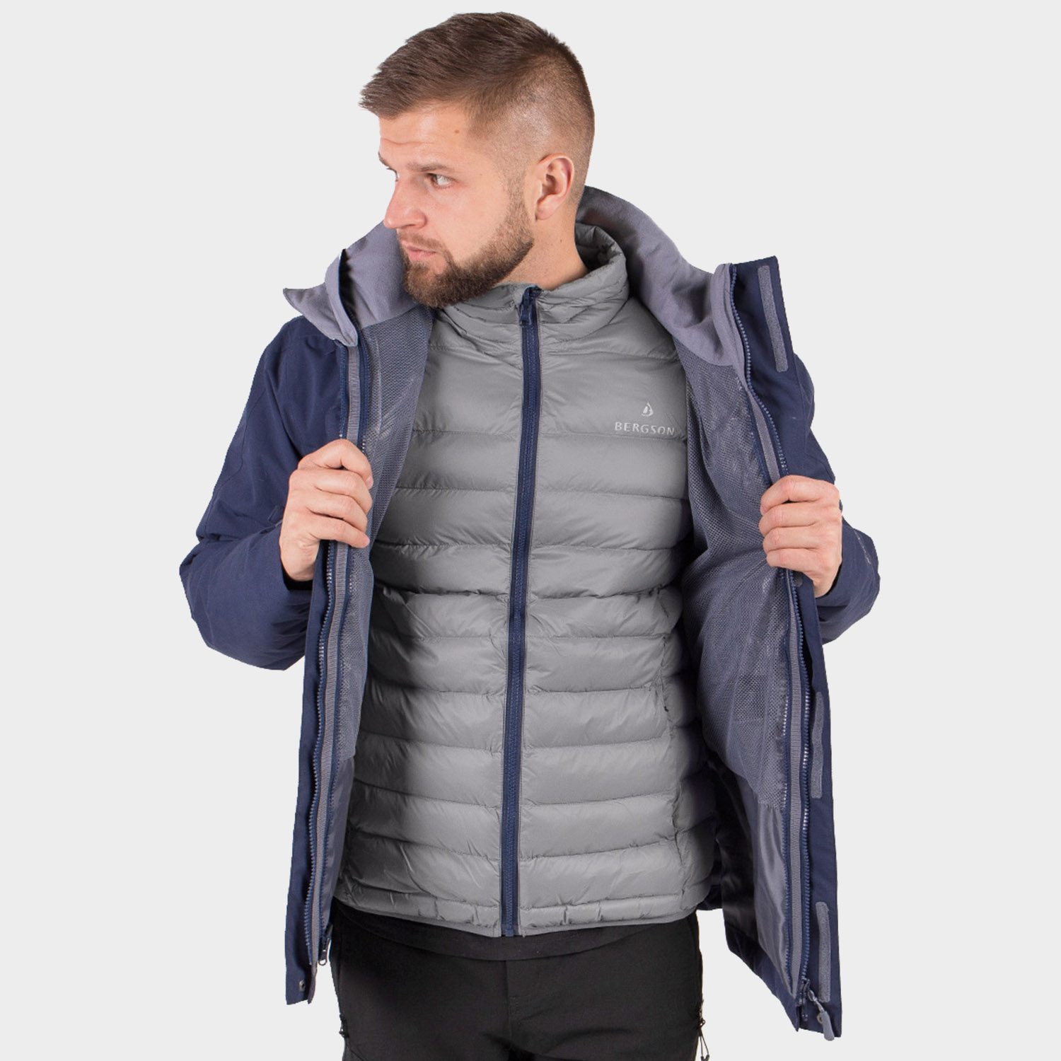 Kurtka męska Bergson Aspect Stx 3w1 Majolica Navy