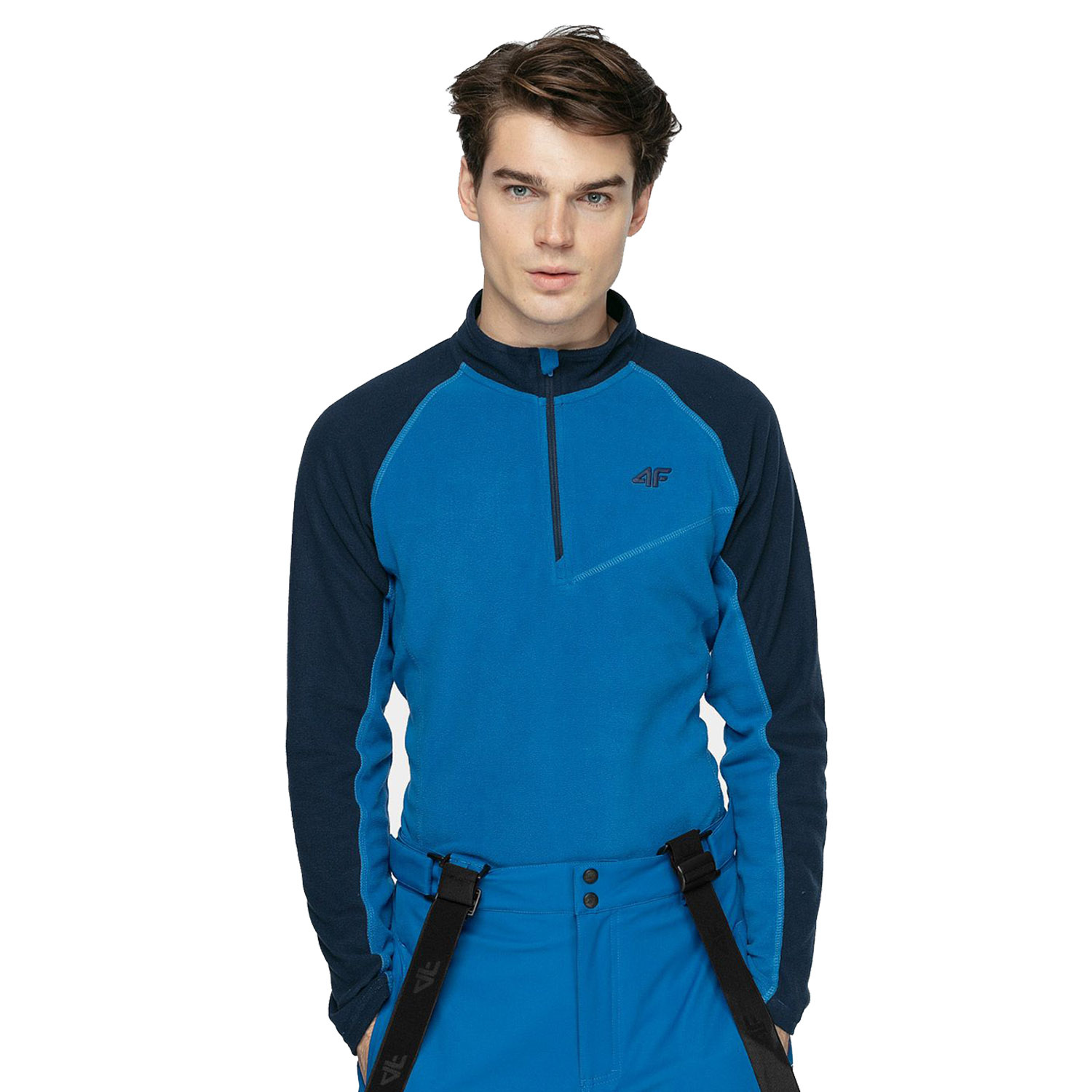 Bluza męska z kapturem rozpinana polarowa 4F H4Z21-BIMP033-33S