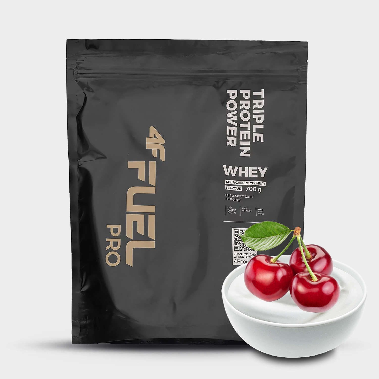Białko Serwatkowe 4F FUEL-WHEY001 - wiśniowo-jogurtowy - 700g