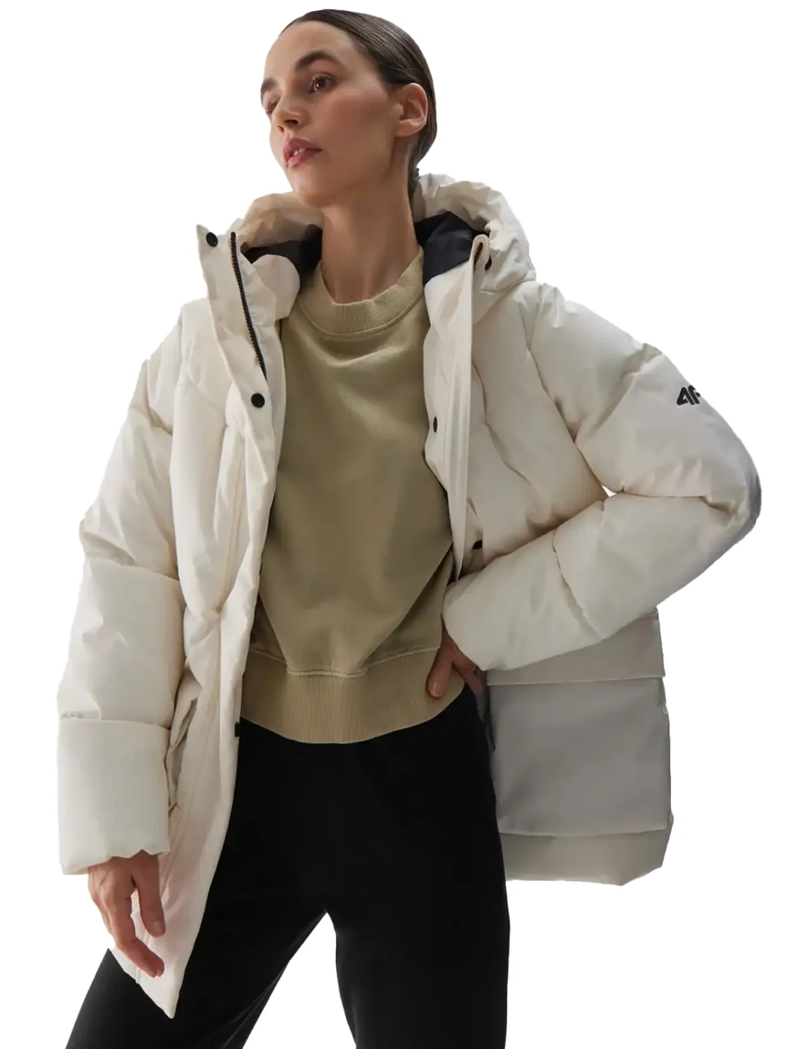 Kurtka damska zimowa puchowa 4F 4FWAW24TDJAF474-11S