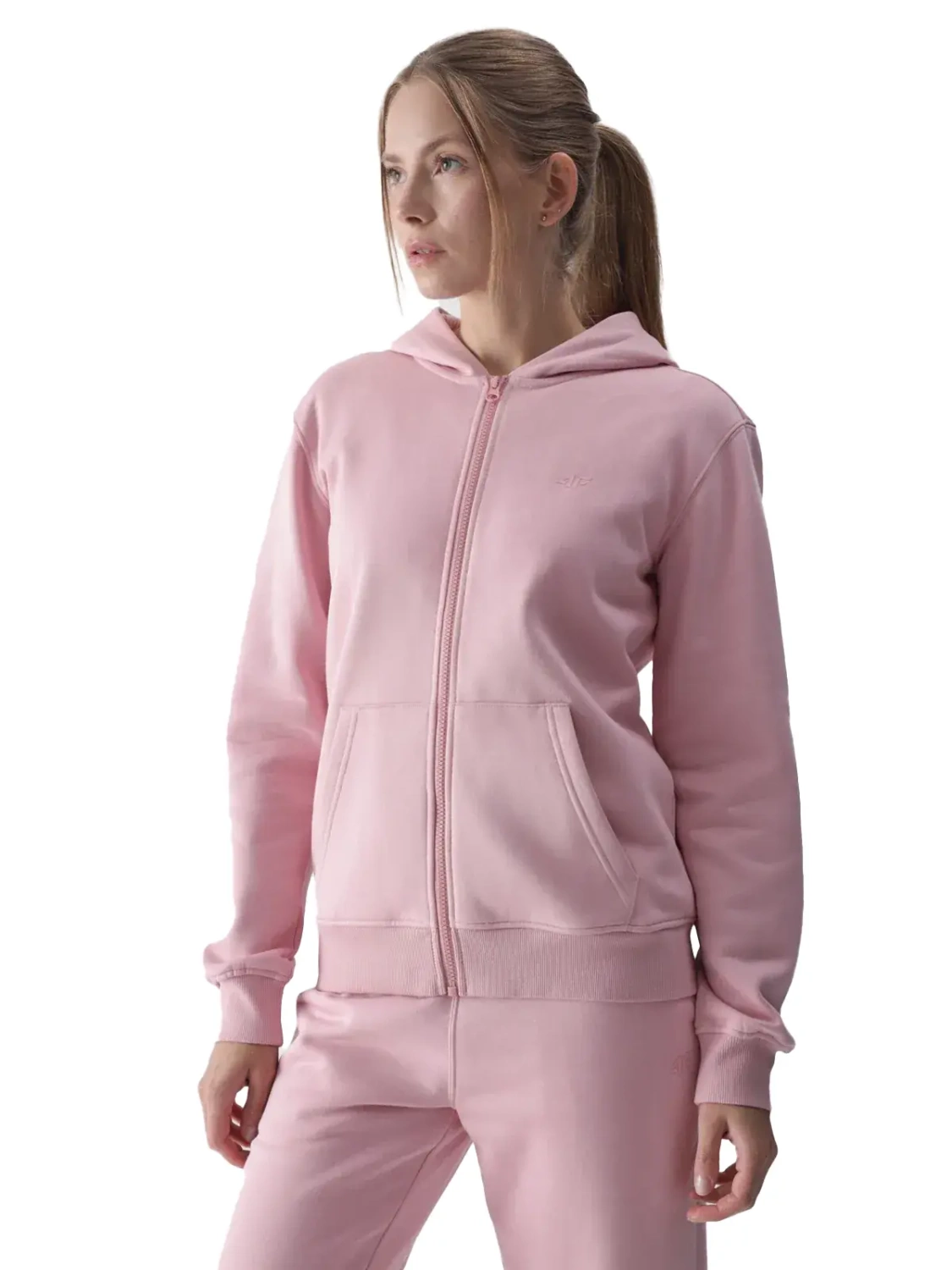 Bluza damska z kapturem rozpinana 4F 4FWMM00TSWSF1467-56S