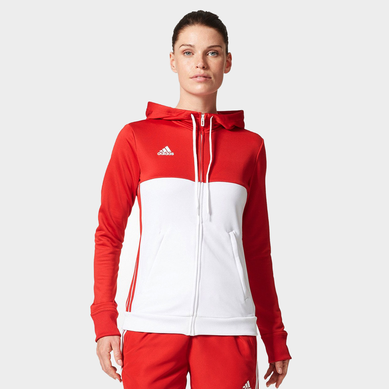 Bluza damska z kapturem rozpinana adidas T16 HOODY W AJ5406