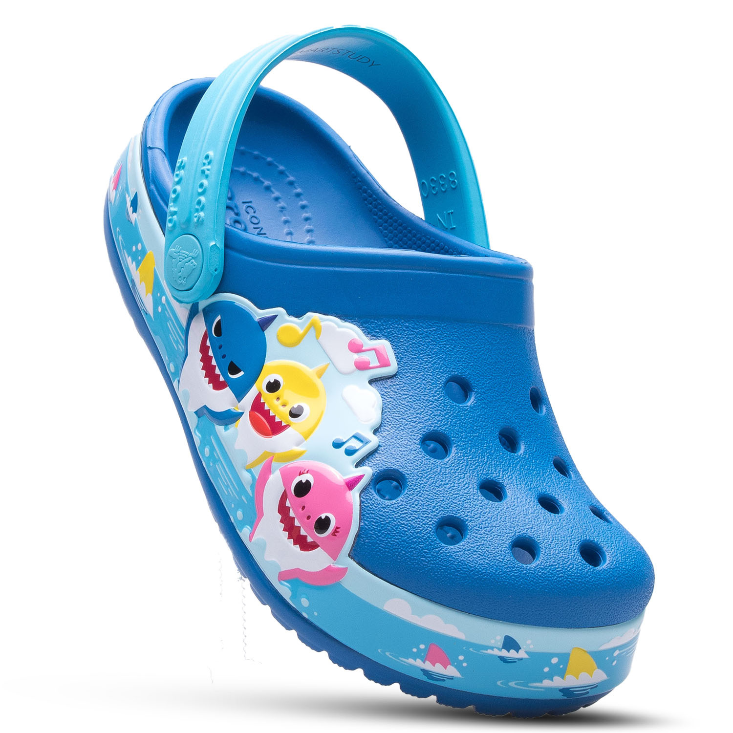 Chodaki dziecięce CROCS FL BABYSHARK BAND CLOG T 207066-4JL