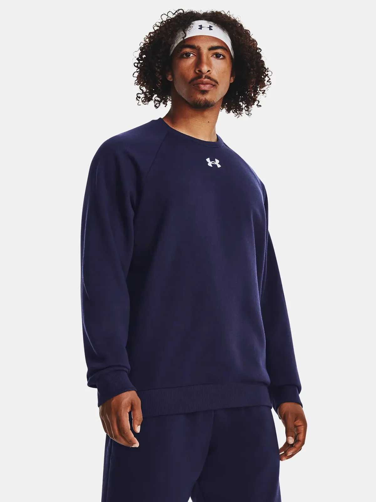 Bluza męska z kapturem UNDER ARMOUR FLEECE CREW 1379755-410 