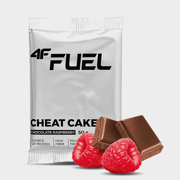 Ciastko proteinowe 4F FUEL-CAKE001 malina-czekolada - 50g