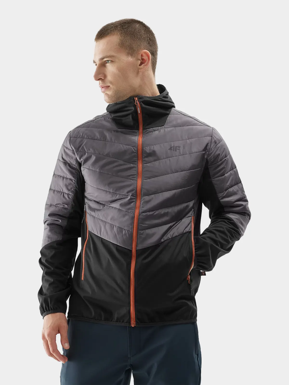 Kurtka męska softshell wiatroodporna 4F 4FAW23TTJAM310-22S 